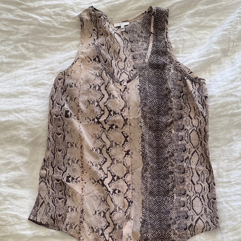 Joie Snake Print Sleeveless Top M